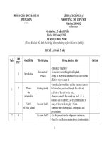 Kế hoạch dạy học 35 tuần sách mới môn anh 6 năm 2020  2021 chuẩn