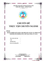 Báo cáo chuyên đề thực tập: Hoàn thiện kế toán chi phí sản xuất và tính giá thành sản phẩm xây lắp tại Công ty