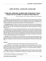 Chăm sóc giảm nhẹ tại Bệnh viện Phạm Ngọc Thạch, thành phố Hồ Chí Minh từ năm 2012 đến năm 2017