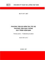 PHƯƠNG TIỆN ĐO KIỂM TRA TỐC ĐỘ PHƯƠNG TIỆN GIAO THÔNG QUY TRÌNH KIỂM ĐỊNH