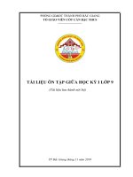 TÀI LIỆU ÔN TẬP GIỮA HỌC KỲ I LỚP 9