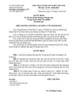 Chương trình giáo dục Trung cấp Kỹ thuật Xét nghiệm Hệ chính quy