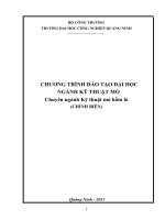 CHƯƠNG TRÌNH ĐÀO TẠO ĐẠI HỌC NGÀNH KỸ THUẬT MỎ. Chuyên ngành Kỹ thuật mỏ hầm lò