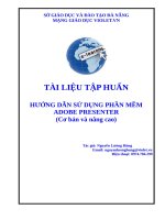 TÀI LIỆU TẬP HUẤN HƯỚNG DẪN SỬ DỤNG PHẦN MỀM ADOBE PRESENTER(Cơ bản và nâng cao)