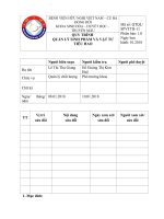 QUY TRÌNH QUẢN LÝ SINH PHẨM VÀ VẬT TƯ TIÊU HAO