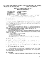 CHƯƠNG TRÌNH GIÁO DỤC ĐẠI HỌCĐào tạo theo học chế tín chỉ.Tên chương trình: Công nghệ kỹ thuật ôtôTrình độ đào tạo: ĐẠI HỌC Chính quy tập trung.