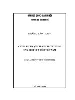 Chính sách cạnh tranh trong cung ứng dịch vụ y tế ở việt nam   