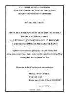 Nghiên cứu tình hình giảng dạy các yếu tố văn hóa trong giáo trình taxi 1 cho sinh viên không chuyên ti 