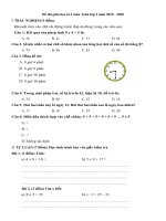 Môn tiếng việt lớp 2: Đề thi học kỳ 2 năm 2019 2020 đề 6