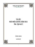 PPCT ngữ văn 8 , 9  đã điều chỉnh năm học 2020 2021