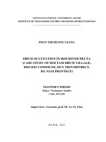 nghề làm trống ở đồng bằng sông hồng (nghiên cứu trường hợp làng trống đọi tam, xã đọi sơn, huyện duy tiên, tỉnh hà nam) 