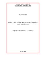 Quản lý đào tạo tại trường đại học điện lực theo tiếp cận CDIO 