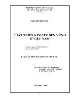 Phát triển kinh tế bền vững ở việt nam 