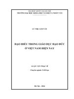 Đạo hiếu trong giáo dục đạo đức ở việt nam hiện nay 