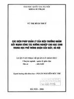 Các biện pháp quản lý của hiệu trưởng nhằm đẩy mạnh công tác hướng nghiệp cho học sinh trung học phổ thông quận cầu giấy, hà nội 