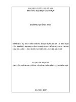 Đánh giá sự thay đổi trong hoạt động quản lý đào tạo của trường đại học công nghệ giao thông vận tải trong giai đoạn 2011 2015 dưới cái nhìn của cán bộ quản lý  