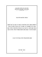 Thiết kế tài liệu tự học có hướng dẫn theo môdun tăng cường năng lực tự học, tự ngiên cứu cho học viên ở trường sỹ quan lục quan 1 môn học đại cương phần nhiệt động hóa học và dung dịch   