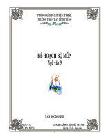 Kế hoạch bộ môn ngữ văn 9 năm 2020 2021