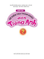 Dap an   de kiem tra tham khao mon tieng anh   lop 2