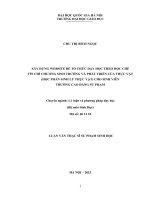 Xây dựng website để tổ chức dạy học theo học chế tín chỉ chương sinh trưởng và phát triển của thực vật (học phần sinh lý thực vât) cho sinh viên trường cao đẳng sư phạm   