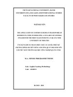 The application of common european framework of reference (CEFR) to designing a syllabus of general english for the first year students at quang ninh university of industry  