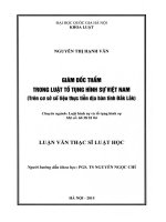 Giám đốc thẩm trong luật tố tụng hình sự việt nam (trên cơ sở số liệu thực tiễn địa bàn tỉnh đắk lắk)  luận văn thạc sỹ, đại học quốc gia hà nội, việt nam 