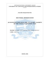 Nghiên cứu xác trị các điểm cắt của kết quả bài thi nghe đánh giá năng lực tiếng anh từ bậc 3 đến bậc 5 theo khung năng lực ngoại ngữ 6 bậc dành cho việt nam  degree 