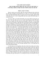 SKKN MỘT SỐ BIỆN PHÁP THIẾT KẾ  BÀI TẬP SÀN CHO TRẺ 5- 6 TUỔI HOẠT ĐỘNG Ở MỘT SỐ GÓC TRONG MỘT SỐ CHỦ ĐỀ