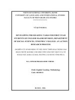 Developing pre reading tasks with first year students of english major division, department of social science, vinh phuc college an action research 