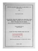 Ứng dụng truyền thông đa phương tiện trên báo trực tuyến của các cơ quan phát thanh, truyền hình 