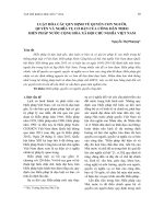 Luật hóa các quy định về quyền con người, quyền và nghĩa vụ cơ bản của công dân theo Hiến pháp nước Cộng hòa Xã hội Chủ nghĩa Việt Nam