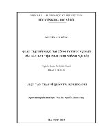 Quản trị nguồn nhân lực tại Công ty phục vụ mặt đất sân bay Việt Nam – Chi nhánh Nội Bài
