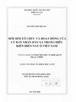 Đổi mới tổ chức và hoạt động của uỷ ban nhân dân xã trong điều kiện hiện nay ở việt nam 