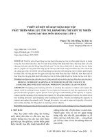 Thiết kế một số hoạt động học tập phát triển năng lực tìm tòi, khám phá thế giới tự nhiên trong dạy học môn Khoa học lớp 4