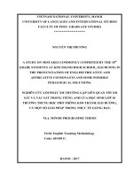 A study on mistakes commonly commited by the 10th grade students at kim thanh high school, hai duong in the pronunciation of english fricative and affricative consonants and some possible pedagogical solutions 