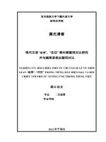 Nghiên cứu đối chiếu phó từ chỉ tần suất về thời gian 经常, 往往 trong tiếng hán hiện đại, và đối chiếu với phó từ tương ứng trong tiếng việt   
