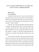 CƠ cấu xã hội và BIẾN đổi cơ cấu xã hội GIAI cấp của nước TA THỜI kỳ đổi mới