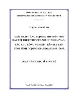 Giải pháp tăng cường thu hút vốn đầu tư trực tiếp của nước ngoài vào các khu công nghiệp trên địa bàn tỉnh bình dương giai đoạn 2015   2025 