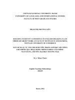 Building students’ confidence in english speaking class through group work at faculty of finance and banking, vietnam university of commerce 