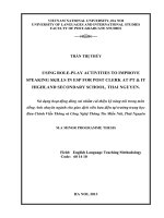 Using role play activities to improve speaking skills in ESP for post clerk at PTIT highland secondary school, thai nguyen  