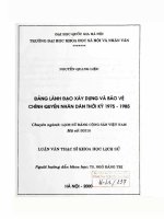 Đảng lãnh đạo xây dựng và bảo vệ chính quyền nhân dân thời kỳ 1975 1985 