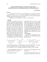 Phân tích phổ NMR và MS một số hợp chất quinolino[3,2-f]-1,2,4- triazolo[3,4-b]-1,3,4-thiađiazepin