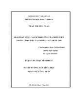 Giải pháp nâng cao sự hài lòng của nhân viên trong công việc tại công ty cổ phần VNG 