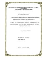 A cross cultural communication study on joking between friends and relatives in vietnamese and english cultures 