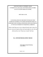 An investigation into the effectiveness of using authentic materials in teaching ESP reading skills as upplementary materials for the second year students at vietnam university  