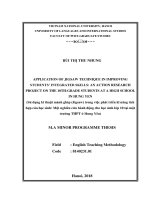 Application of jigsaw technique in improving students’ integrated skills an action research project on the 10th grade students at a high school in hung yen 