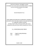 Using simple english songs to promote confidence and motivation toward learning english for pupils at a primary school 