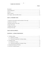 Integrating reading and writing teaching to improve VNUH ULIS first year english majored students writing skills  