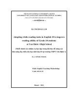 Adapting while reading tasks in english 10 to improve reading ability of grade 10 students at yen dinh 1 high school 