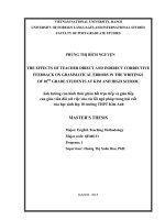 The effects of teacher direct and indirect corrective feedback on grammatical errors in the writings of 10th grade students at kim anh high school  